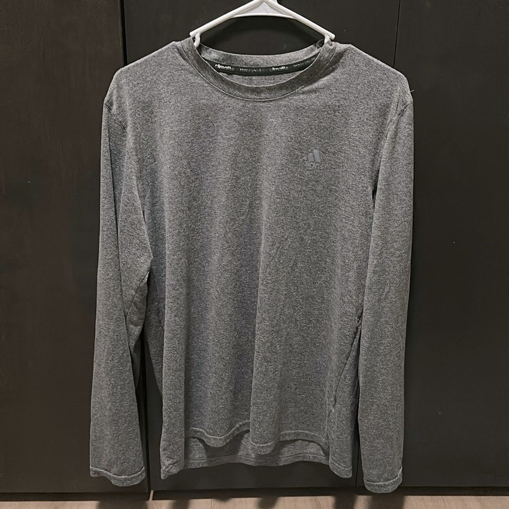 Adidas long sleeve shirt. Grey. Size Medium